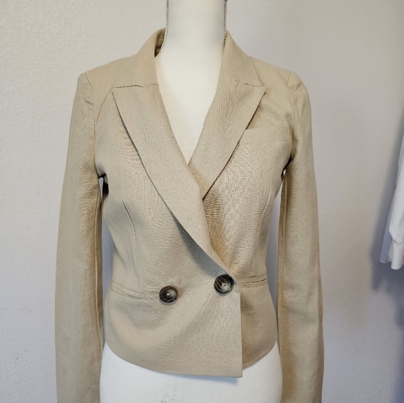 Jason Wu Khaki Linen Blazer Women's Size Small NWT - Picture 10 of 12